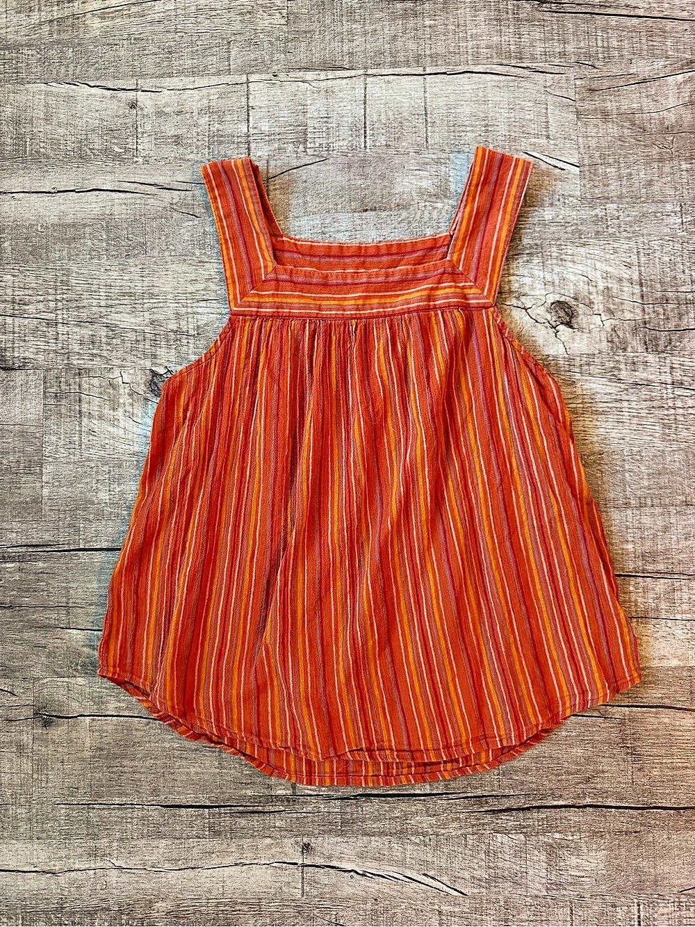 Universal Thread Striped Mini Dress in Orange & Red Large Like New